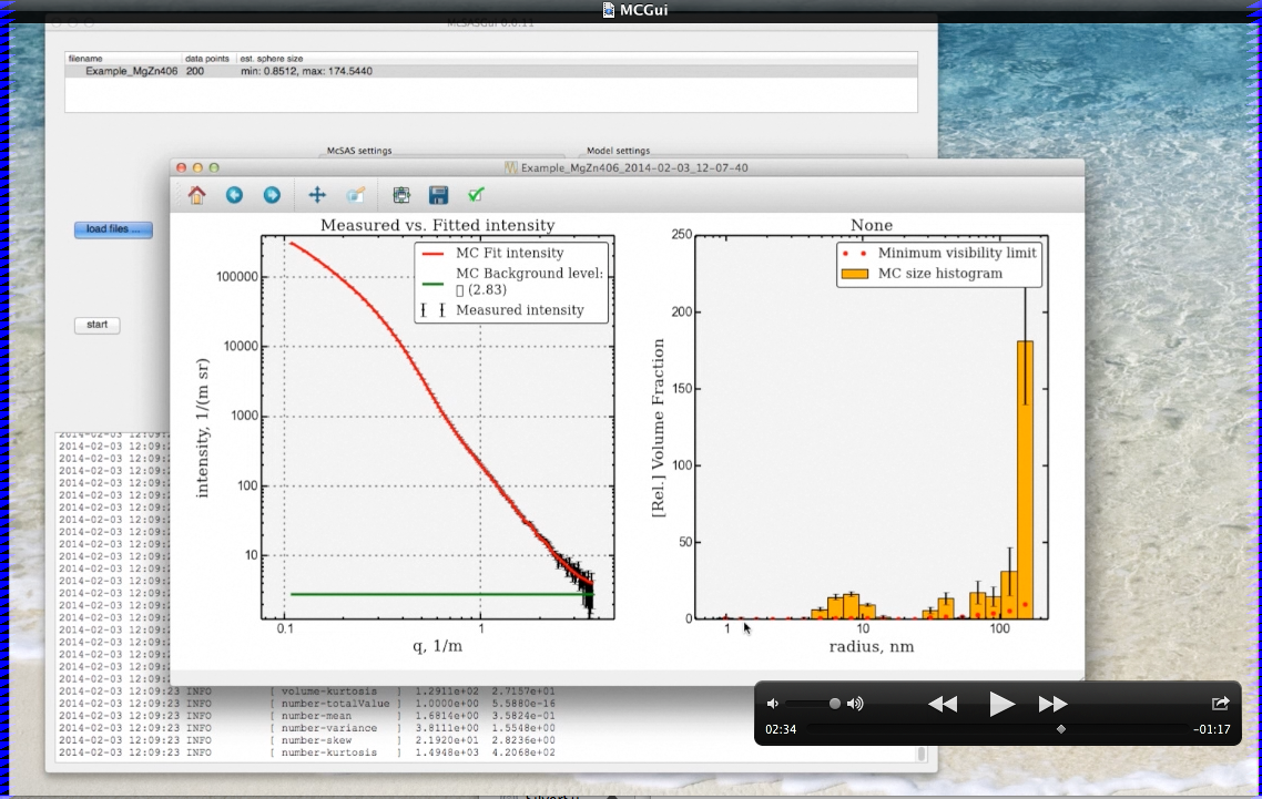 video demo of McSAS