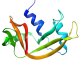 Structure of RNase A, PDB id 2AAS, generated using w:UCSF Chimera (CC-BY-SA licensed from: https://commons.wikimedia.org/wiki/File:RNase_A.png)