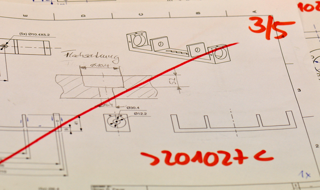 Drawing after discussion. Note the added cross-sectional view.