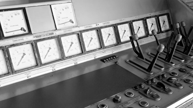 white and gray control panel